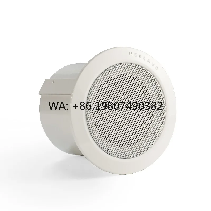 6W Fireproof Ceiling Speaker, Fire Resistant Stereo Audio for Commercial Emergency Background Music System