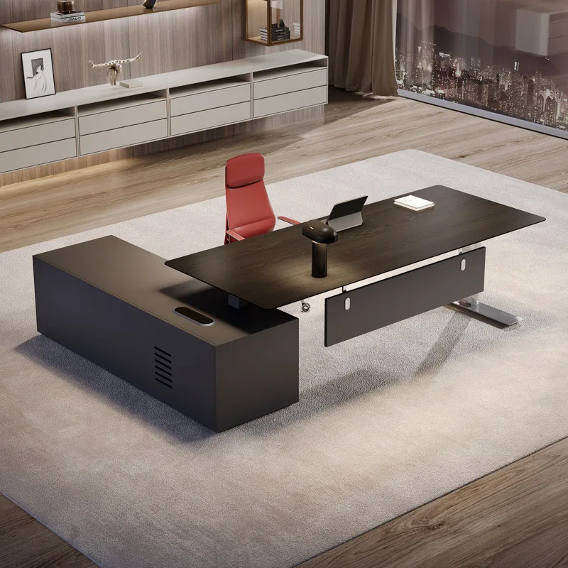

Electric lifting boss table, high-end atmospheric desk, young president, supervisor desk manager, light luxury