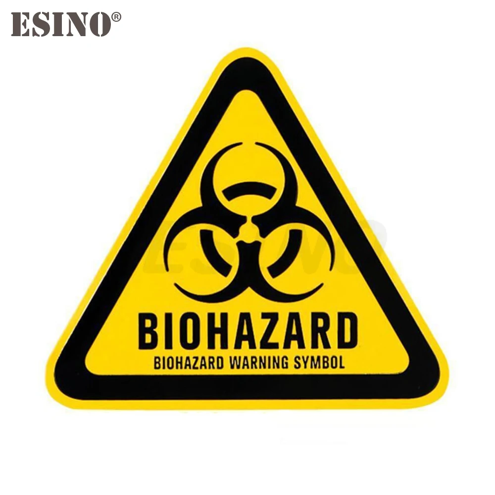 Car Styling Creative Funny Biohazard Warning Symbol PVC Decal Waterproof Car Body Sticker Pattern Vinyl