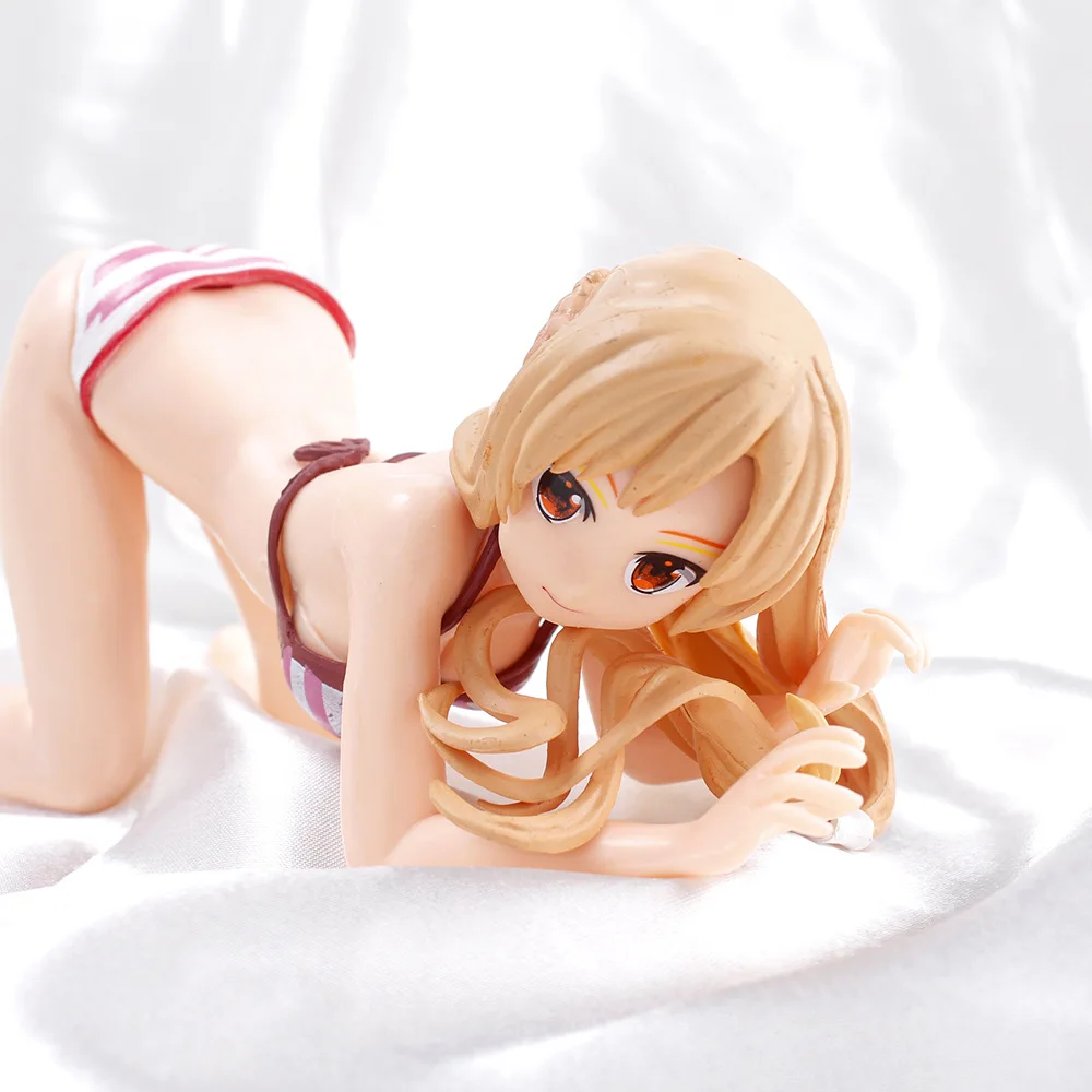 Anime Sexy Car Action Figure Sword Art Online Kasugano Sora Fate/saber  Yukino Car Decoration Kawai Adult Toys Gifts