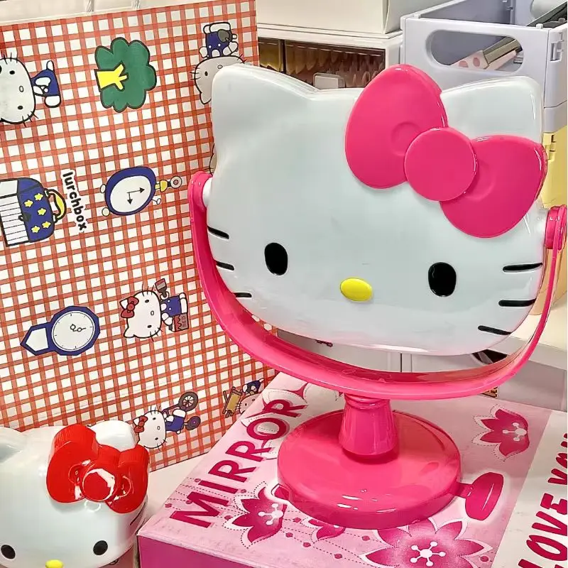 Creatieve Hello Kitty Cartoon Schattige Prinses Make-up Spiegel Meisje Hart Ins Desktop Kleine Tafel Spiegel Vrouwelijke Student