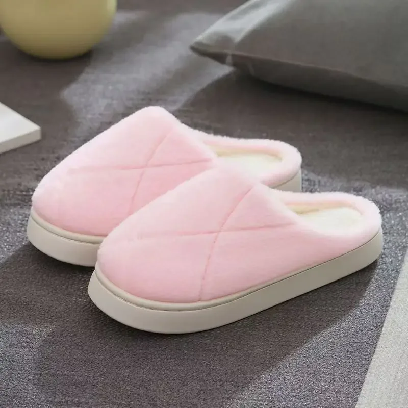 2025 Winter Plush Slippers - Cozy Non-Slip Indoor Warm House Shoes, Cute Lightweight Couple's Unisex Thick Sole Home Slippers image 2