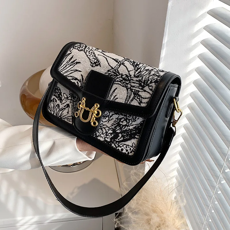 bags for women 2022 new luxury handbags bolso replica Fashion Retro Handbag Female Shoulder Bag Messenger bag Embroidery design