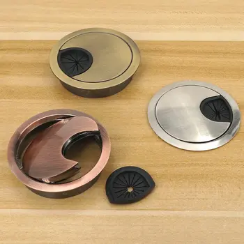 Zinková slitina, drát, kryt otvoru, zásuvkový port, stůl, počítač, PC, kulatý kabel, průchodka, držák linky 50mm/53mm/60mm/80mm 8 nejlepší prodej kryt otvoru na stole - №3