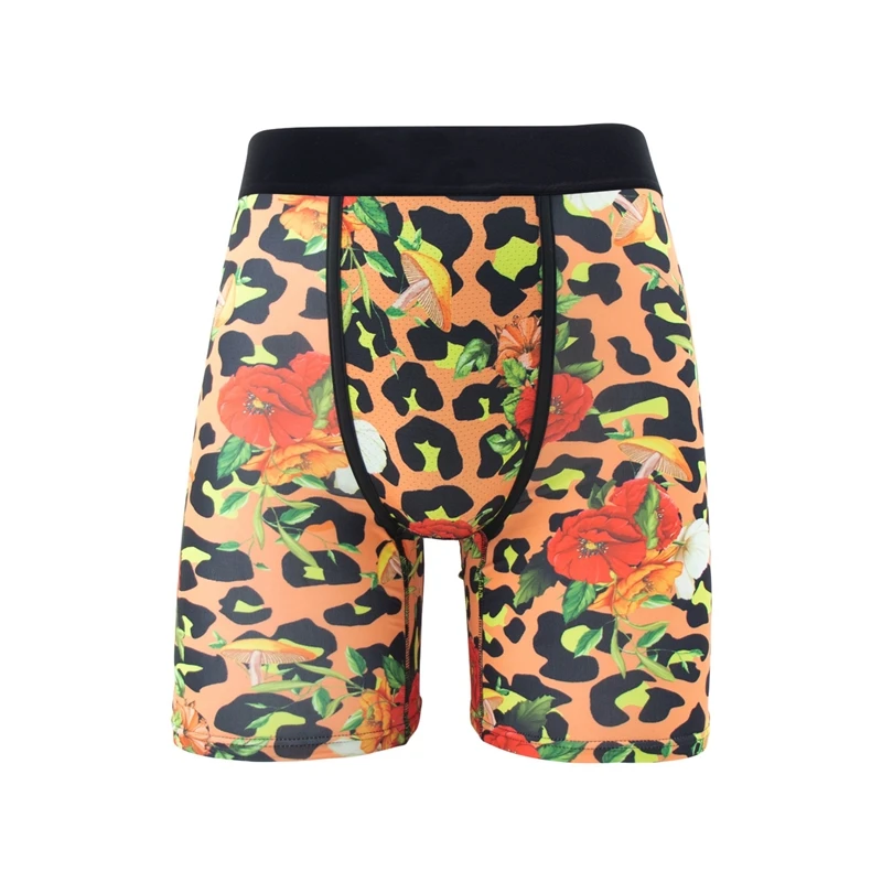 

1Pcs Men Underwear Boxers Sexy Breathable Man Underpants Plus Size Mens Trunks S-3XL Floral Printed Men's Panties Boxer Briefs