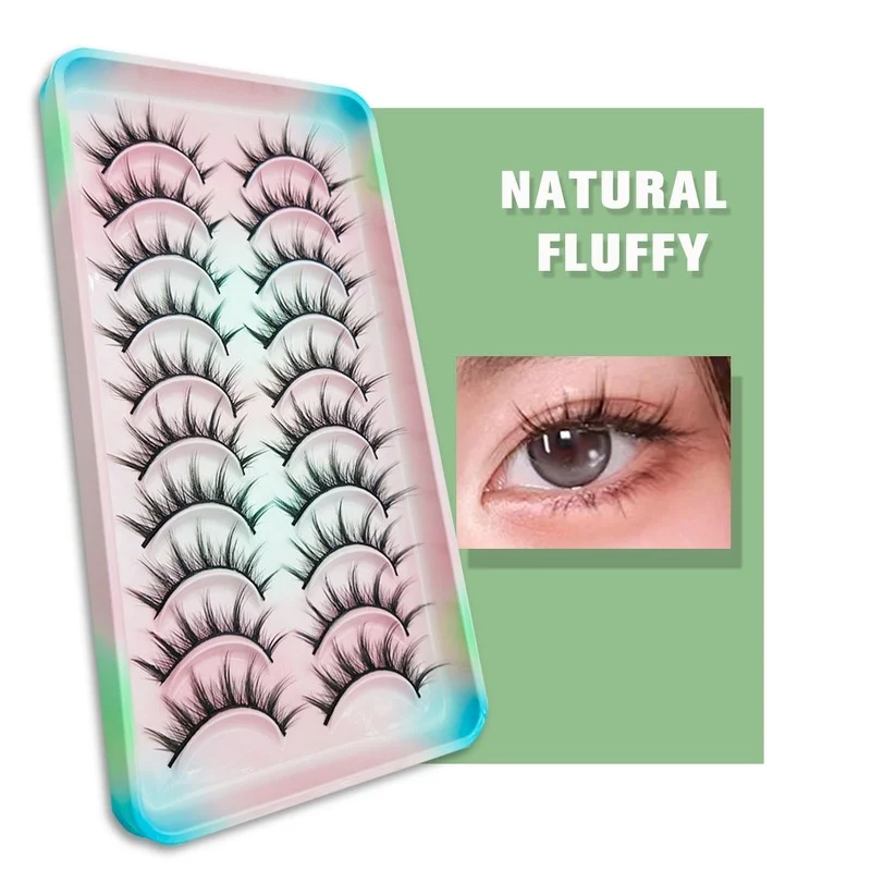 5/10 Paare manga Wimpern neue Ankunft Anime Cosplay natürliche wispy Wimpern koreanische Make-up künstliche falsche Wimpern wieder verwendbare Wimpern – Detail 6
