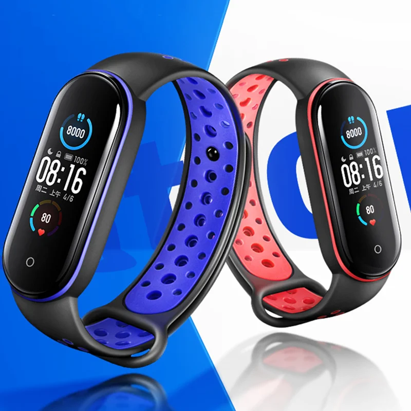 Sport Watch Bands For Xiaomi Mi Band 7 6 NFC Bracelet Silicone Smart wristband Miband 4 Belt pulseira correa mi band 3 4 5 strap