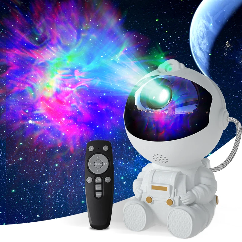 Astronaut Starry Sky Projection Light Cosmic Galaxy Atmosphere Night Light Rechargeable Ornaments For Bedroom Living Room Gifts