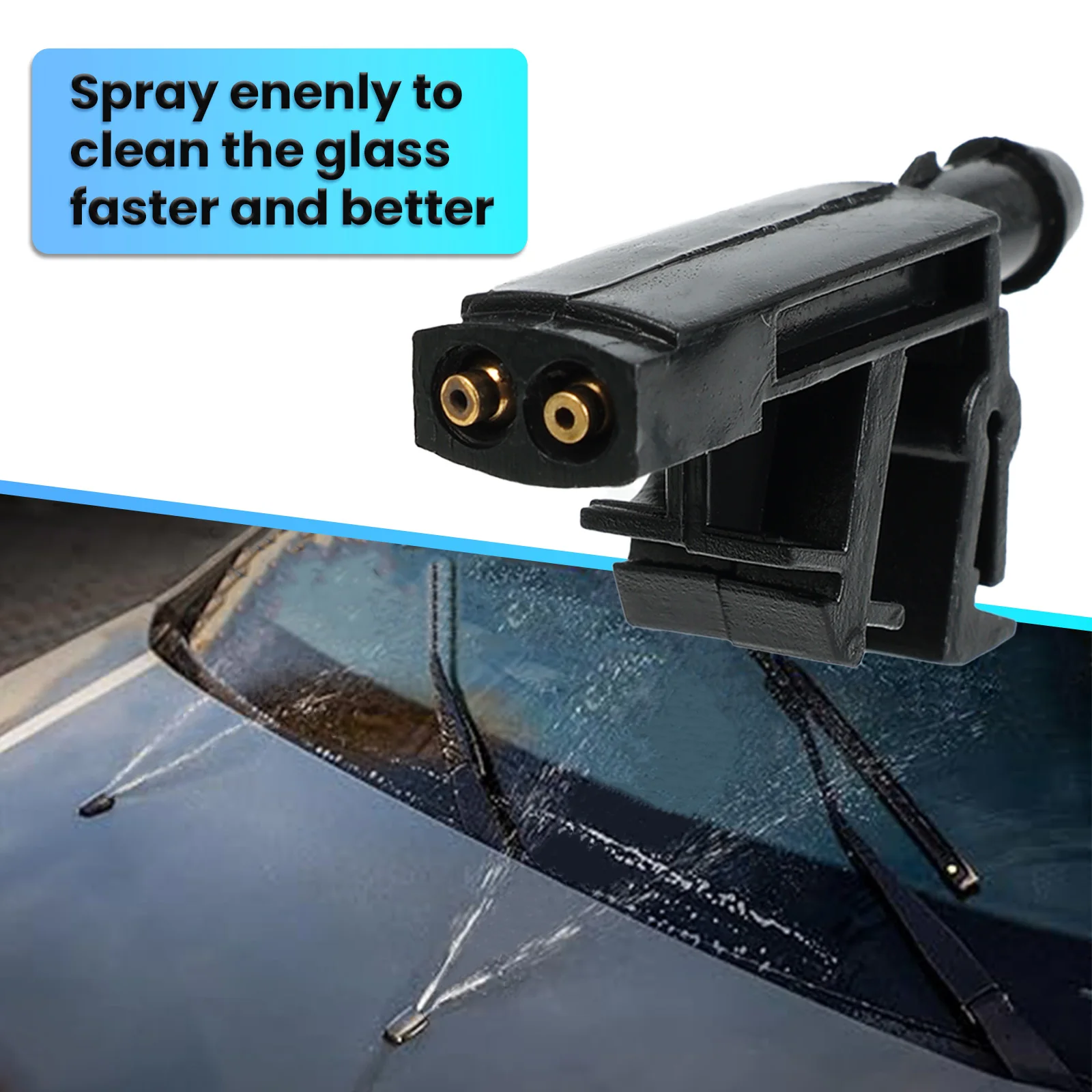 2x Front Wiper Washer Jet Nozzle Spray Liquid Hood For Peugeot Citroen Partner 406 605 Berlingo Xantia ZX 6438A0 Car Parts
