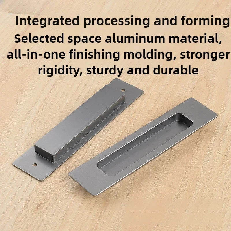 New 2026 Sliding Door Hidden Pull Handle Cabinet Door Invisible Embedded Handle Kitchen Recessed Slot Handle for Sliding Doors