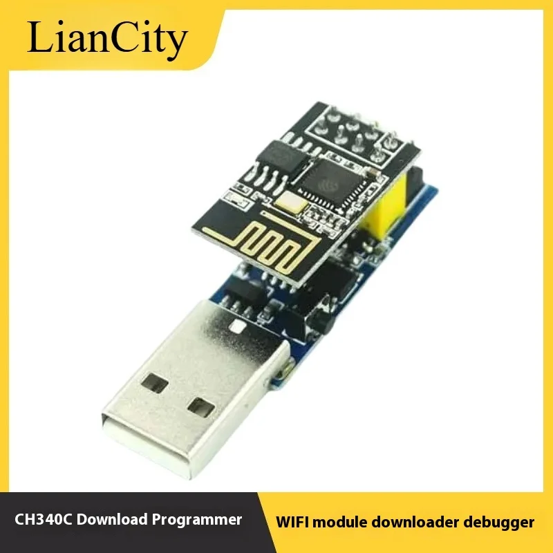 CH340C ESP8266 ESP-01 ESP-01S WIFI Module Programmer Debugger Downloader