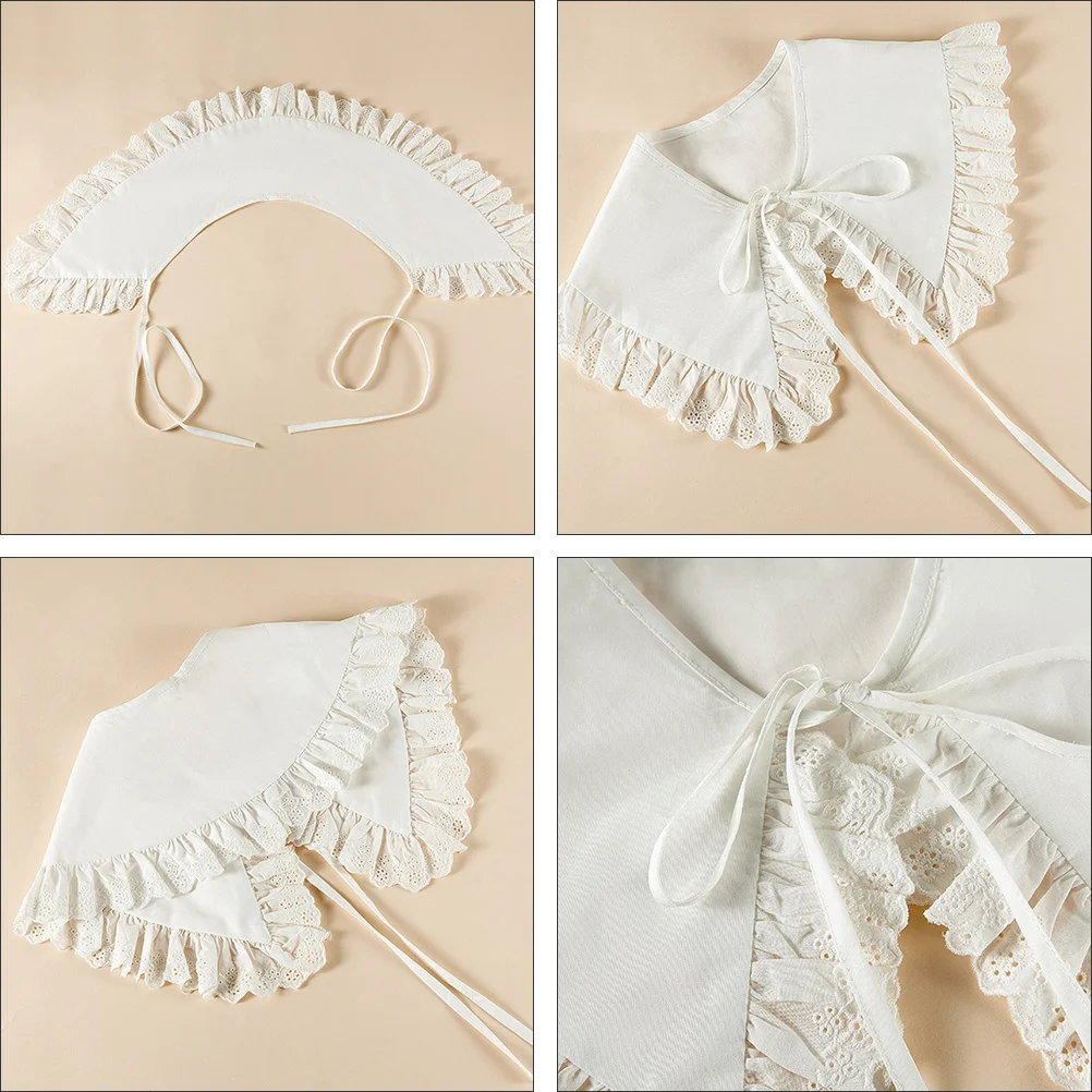 

Lace Embroidered Fake Collar Detachable Women Shirt Decoration Elegance Costume Accessories Breathable Comfortable