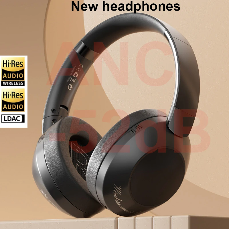 ANC Wireless Headphone - 52dB Noise Canceling Hi-Res 3D Spatial Audio Earphone with LDAC Bluetooth Over Ear Headset Dual device