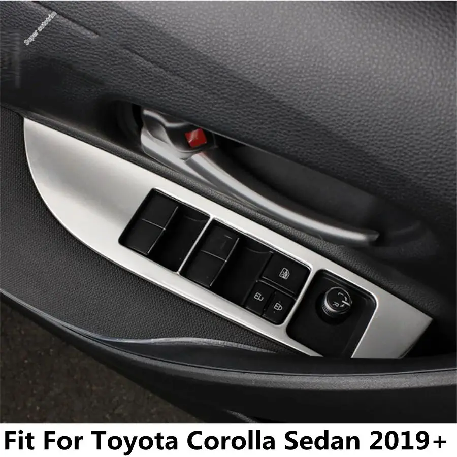 

Car Inner Door Armrest Window Glass Lift Button Switch Panel Decor Cover Trim Accessories For Toyota Corolla Sedan 2019 - 2024