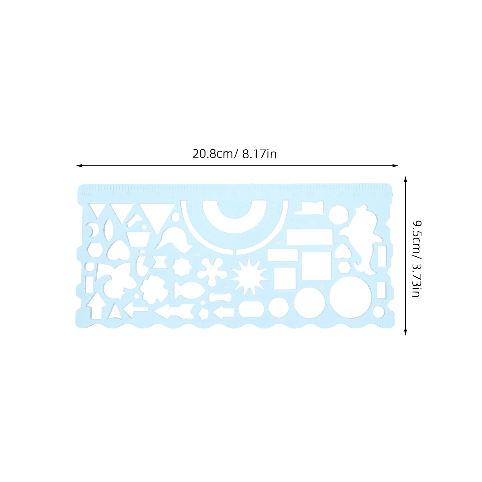 2pcs Drawing Template Set Plastic Ruler For Architecture Art School Drafting Supplies Stencils