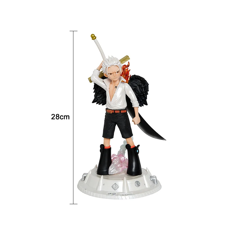 Figura de Anime de una pieza Seraphim Dracule Mihawk, figuras de acción de colección de PVC, modelo de muñeca, adorno de escritorio, juguete para regalo de 28cm