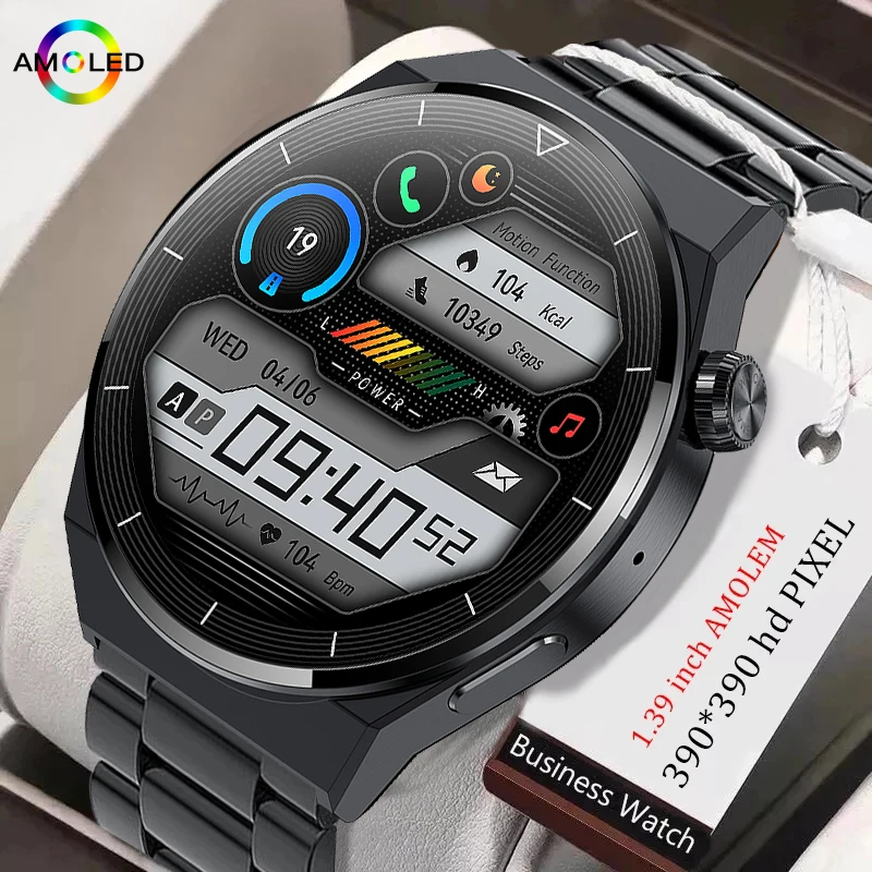 LIGE New NFC Smart Watch Men 390*390 Screen Always Display The Time Bluetooth Call Local Music Men Smartwatch For Huawei Xiaomi