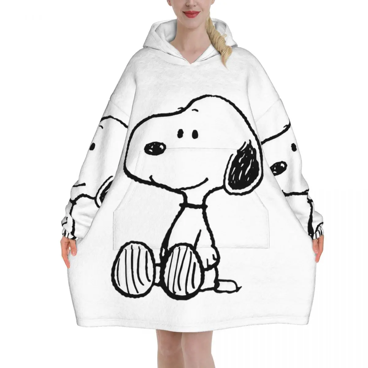 Merry Christmas Snoopy Blanket Hoodie, Gifts For Friends, Xmas Gifts