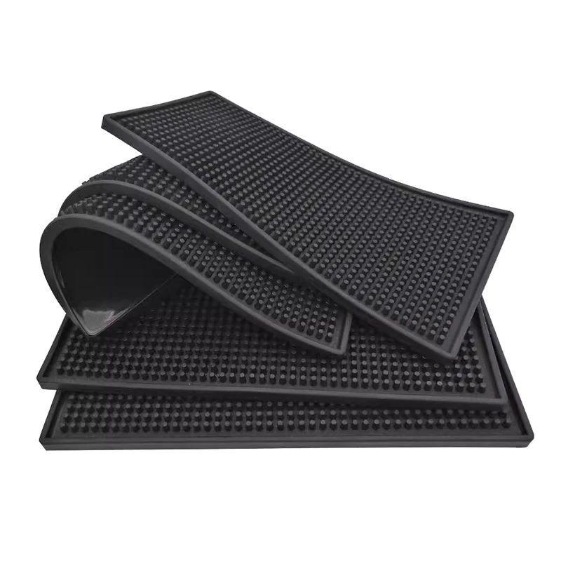 Bar Mat Anti-slip Waterproof Rubber PVC Drain Mat Scratch Resistant Coffee Bar Pad for Kitchen Counter Home Bar Cafe Use