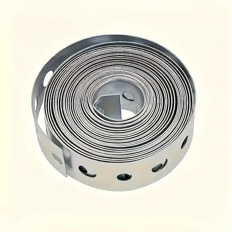 1 Rolle 300 cm verzinkter, vorgestanzter Metallstreifen, multifunktionales perforiertes Aufhängebänder für Rohrträger, Blechbearbeitung – Detail 4