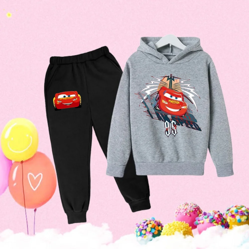 

Fashion Trend Children Cartoon Pattern Printing Spring Autumn New Boy Girls Hooded Sweatshirt Clothing Hoodie + Sweatpants Suit