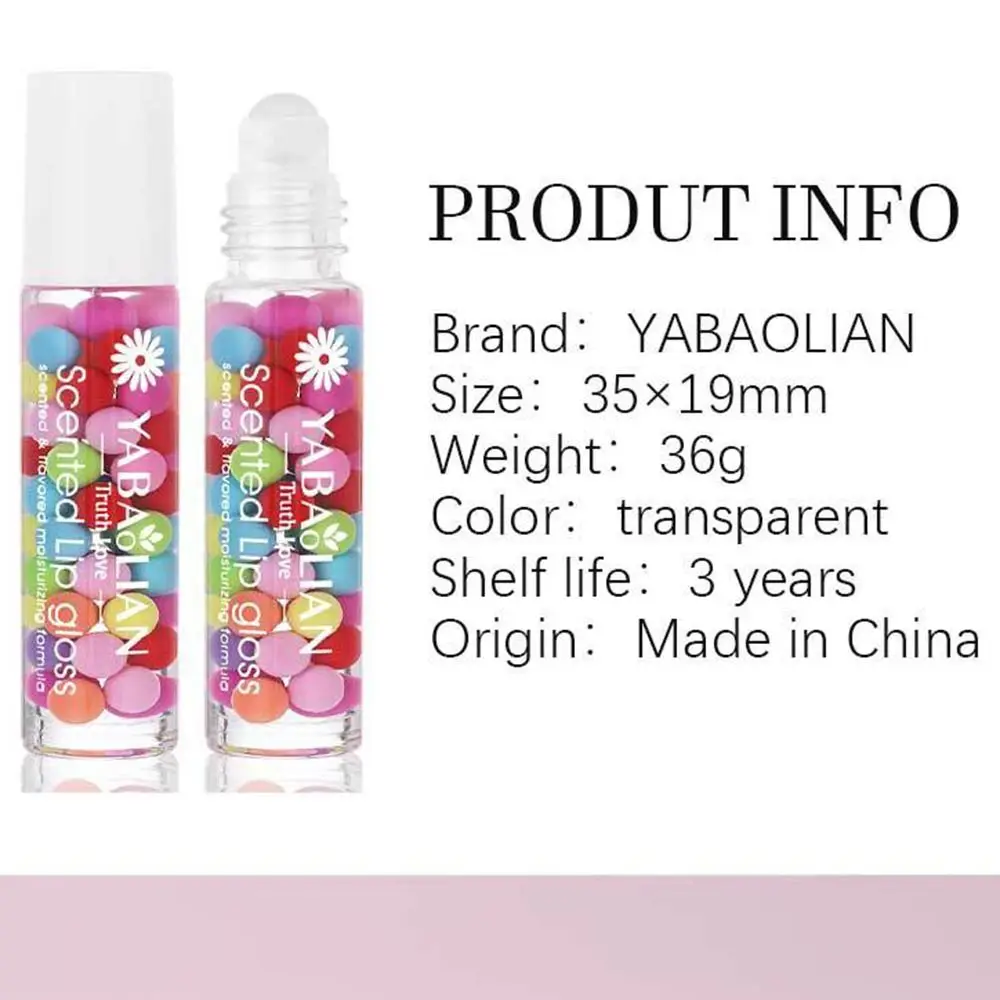Preventing Dryness And Crack Macaron Lip Balm With Round Ball Hydrating Liquid Lip Gloss Natural For Autumn And Winter Lip Oil