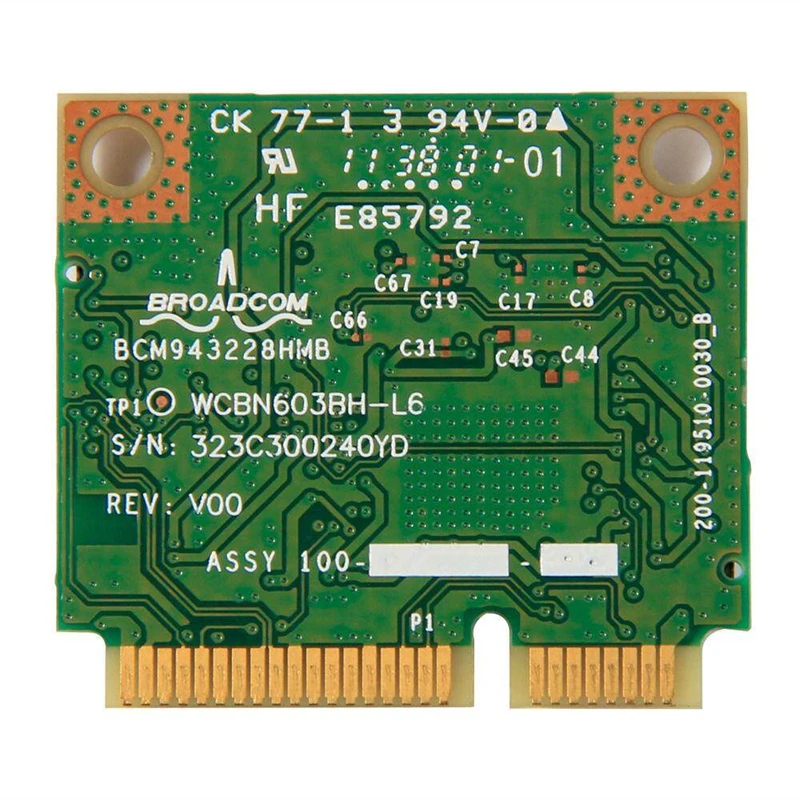 BCM943228HMB Wilreless Wifi Card for Lenovo B430 B490 B590 ThinkPad Edge E130 E135 E330 E335 E530 E535 E430 X131e X140e 04W3764