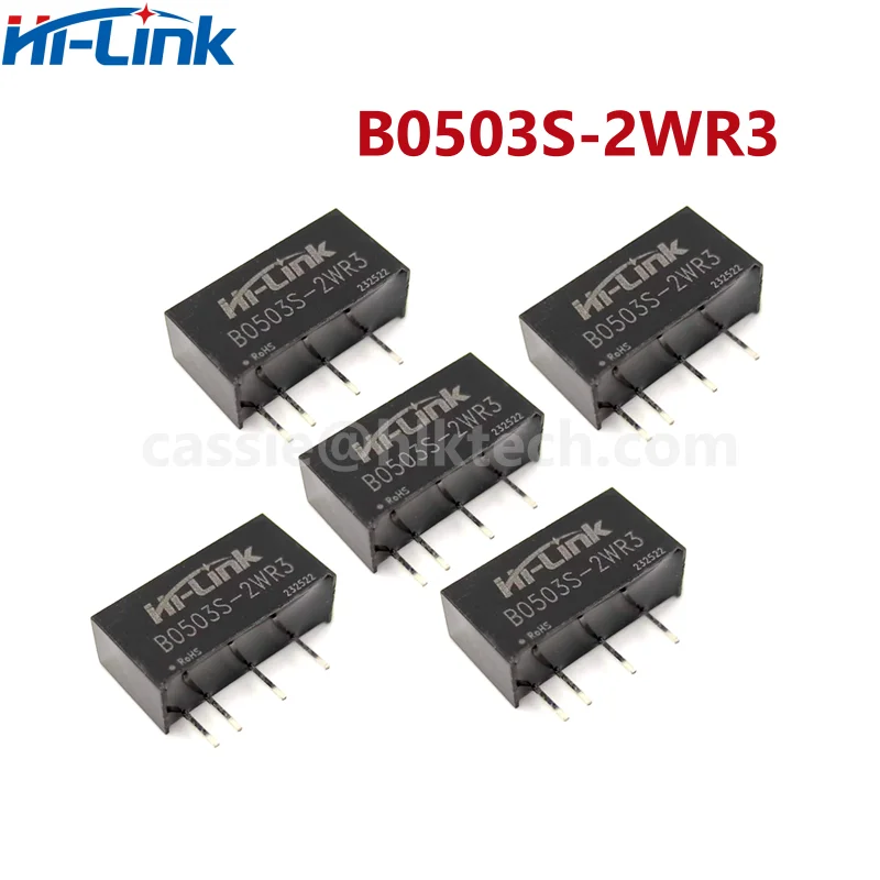 Hi-Link B0505S-2WR3 DCDC 2W 5V to 3.3V/5V/9V/12V/15V/24V mini converter 90% efficiency isolated power supply intelligent module