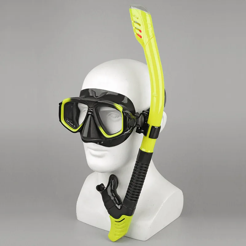 

OEM adult dry snorkeling Erbao liquid silicone gradual change color diving mirror