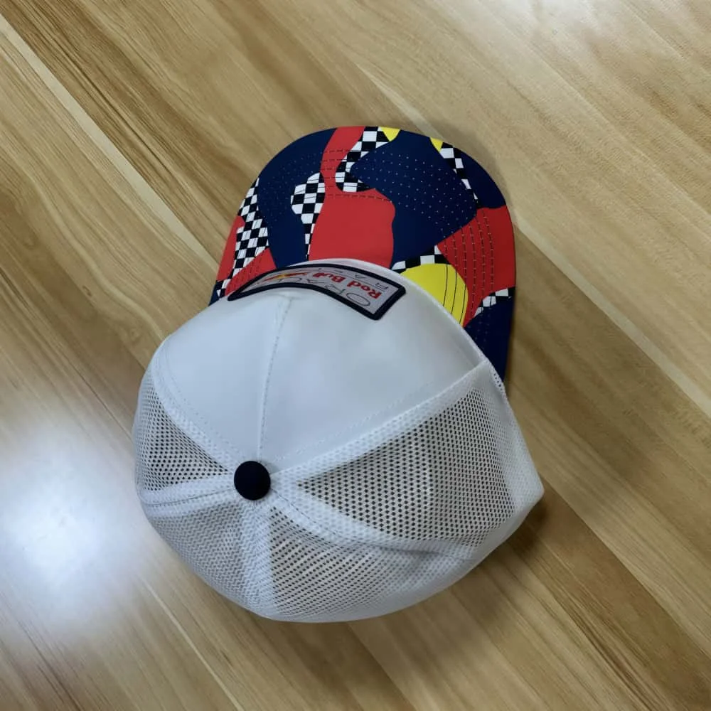 2025 Новая летняя модная шляпа от солнца Red Bull Verstappen Same Red Bull Racing Hat Мужская и женская регулируемая бейсбольная кепка Red Bull