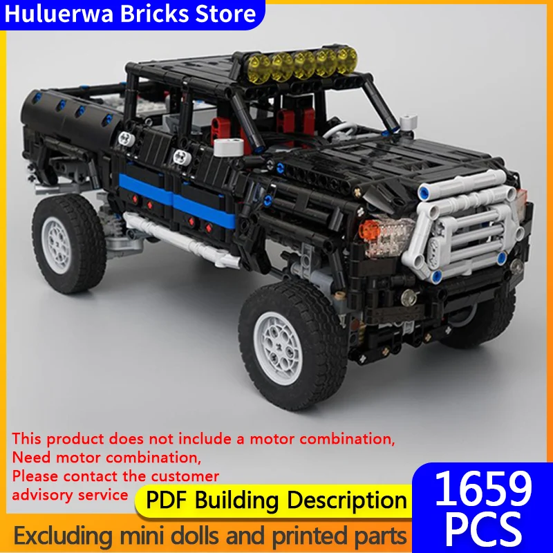 

Speed Racing Car Model MOC Building Bricks Driveshaft Pickup Truck Modular Technology Gifts Holiday Assemble Children Toys Suit