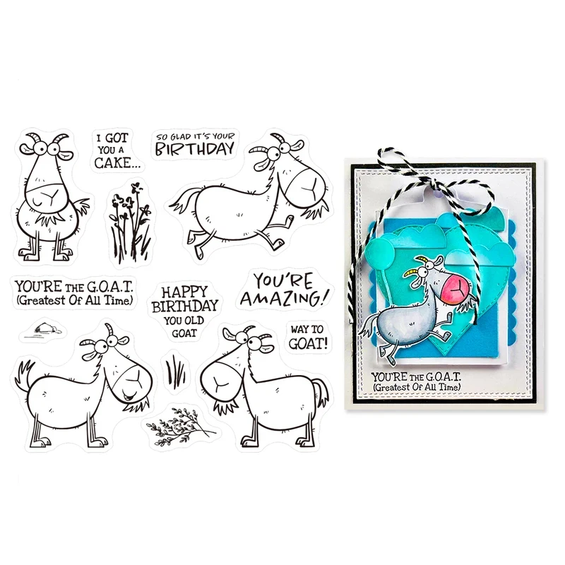 

Cute Cartoon Sheep Lamb Clear Stamps Metal Cutting Dies Sets DIY Scrapbook Photo Album Embossing Handmade Cards Decor