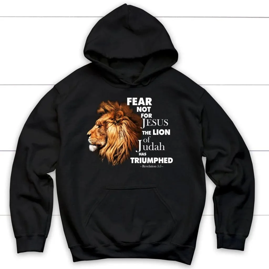 

Fear Not for Jesus Lion of Judah Has Triumphed Толстовка с капюшоном Мужская и женская толстовка с длинными рукавами Пуловер Топы Мужская одежда