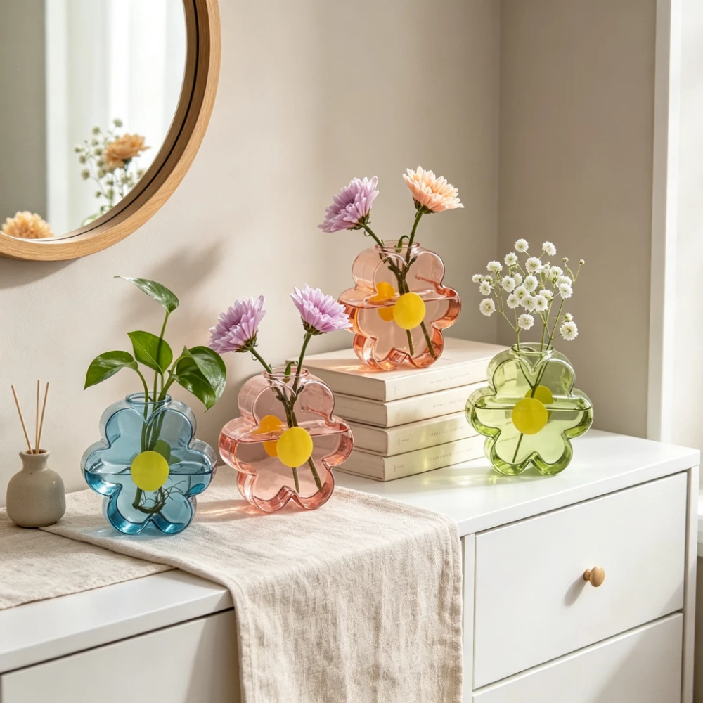 Florero de vidrio con forma de - Glass Vase Nordic reseña y precio