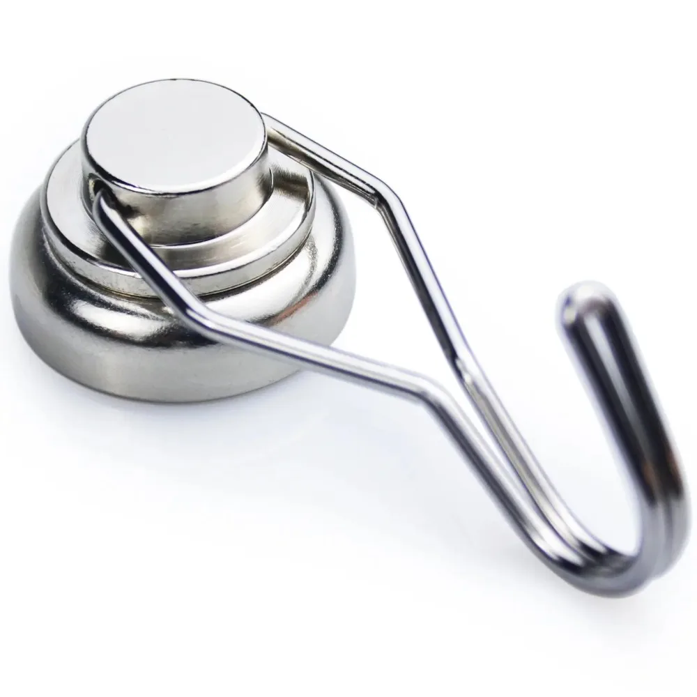Swivel Swing Magnetic Hook, Refrigerator Compatible Magnetic Hanging Hooks, Heavy‑Duty Magnet Hanger for Kitchen, Office, Garage