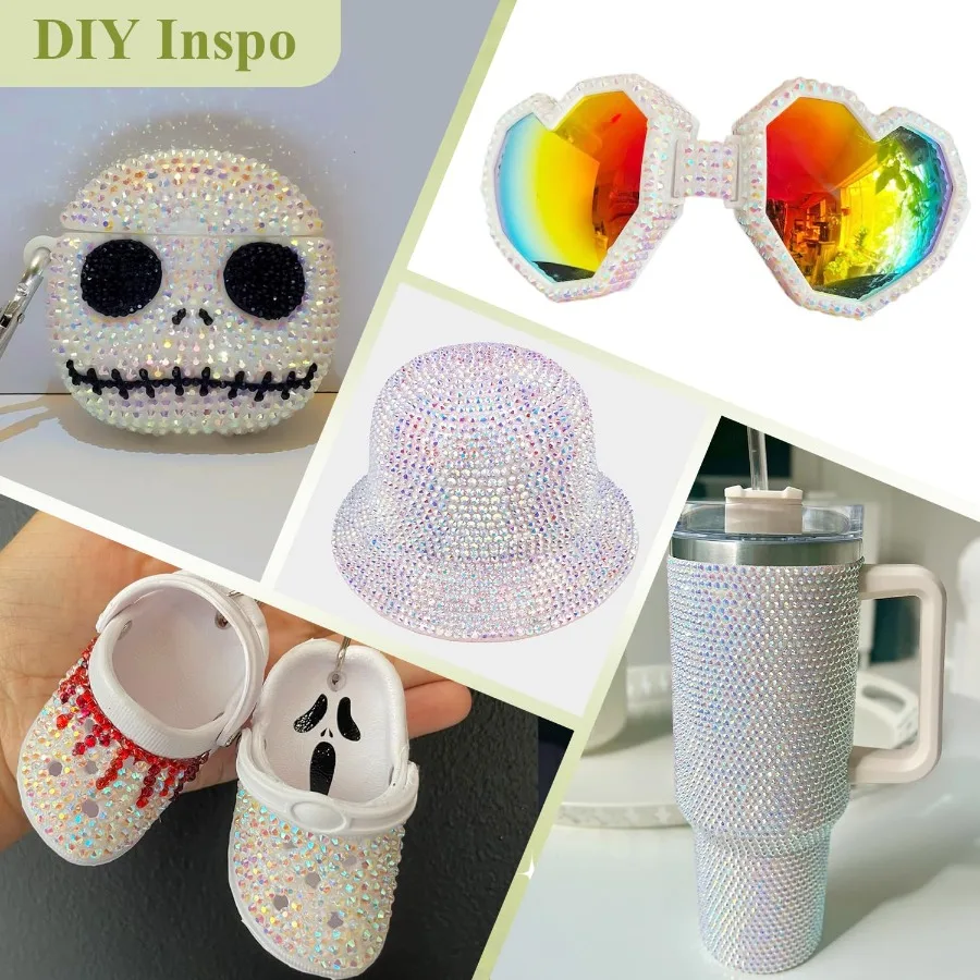 2000 قطعة SS20 5 مللي متر شفافة AB كريستال الراين فلاتباك الزجاج الأحجار الكريمة DIY بها بنفسك صياغة مسمار الفن ماكياج الديكور بهلوان Sho