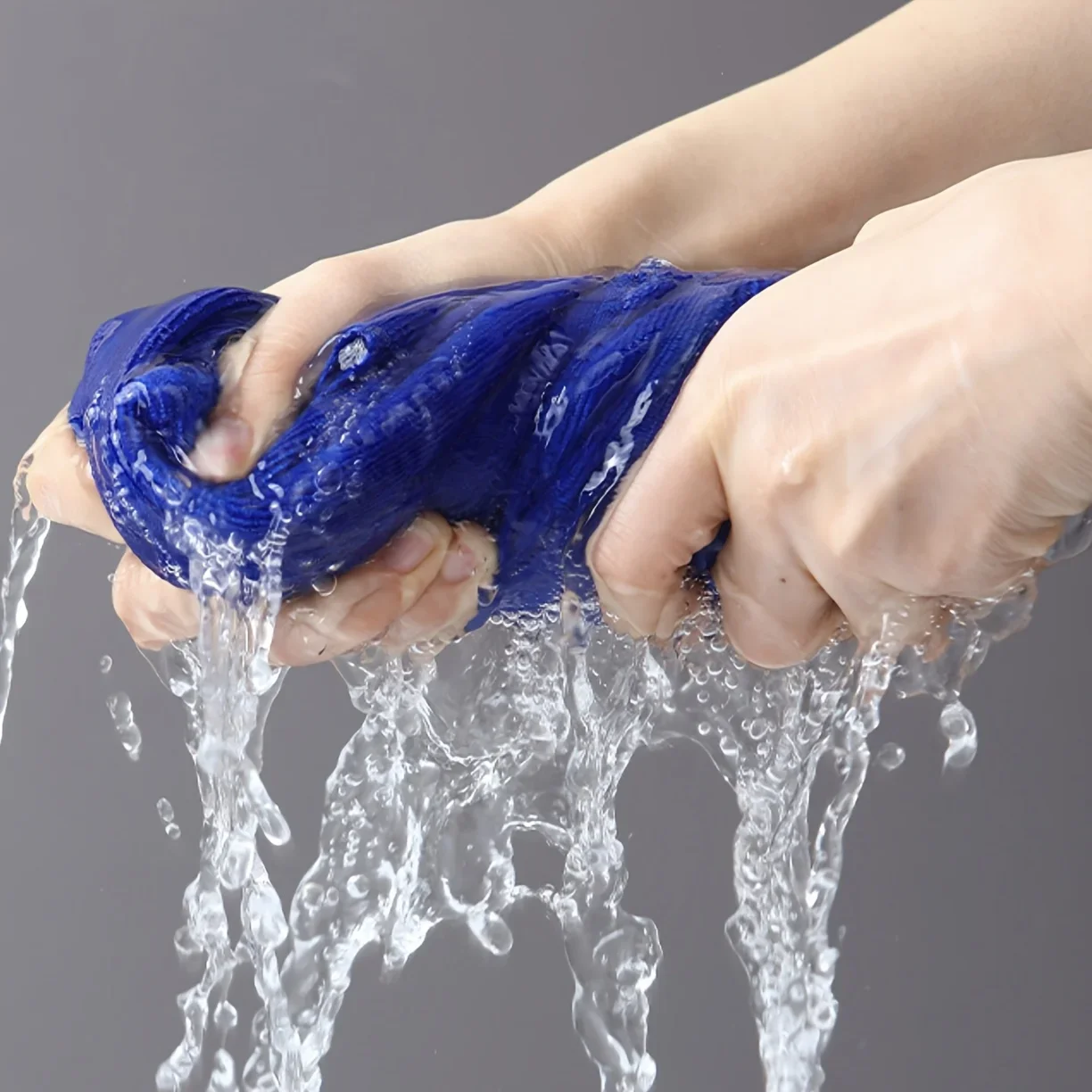 Floor Scrubbing Cloth with Perforations for Mopping
