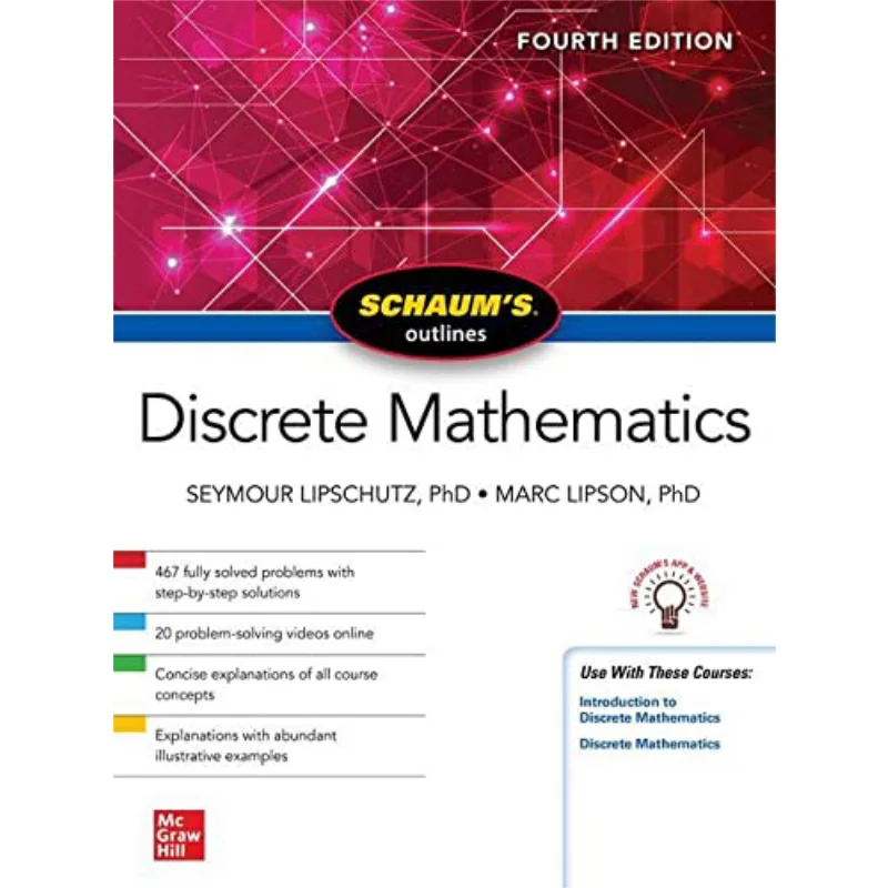 SCHAUMS OUTLINE OF DISCRETE MATHEMATICS 4E LIPSCHUTZ McGrawHill 9781264258802 Book