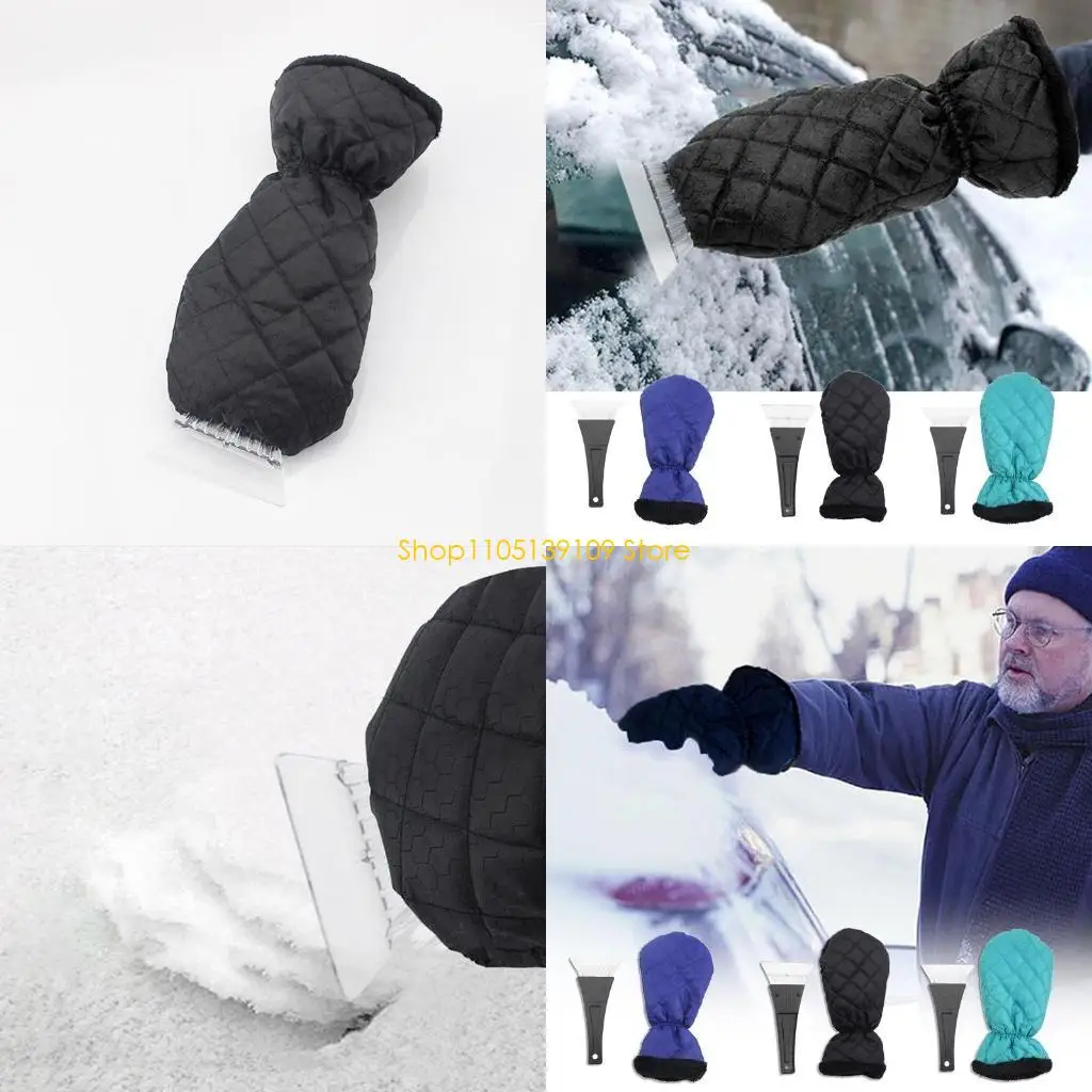 

Ice Scraper Mitt Windshield Snow Scraper Gloves Waterproof Snow Remover Shovel