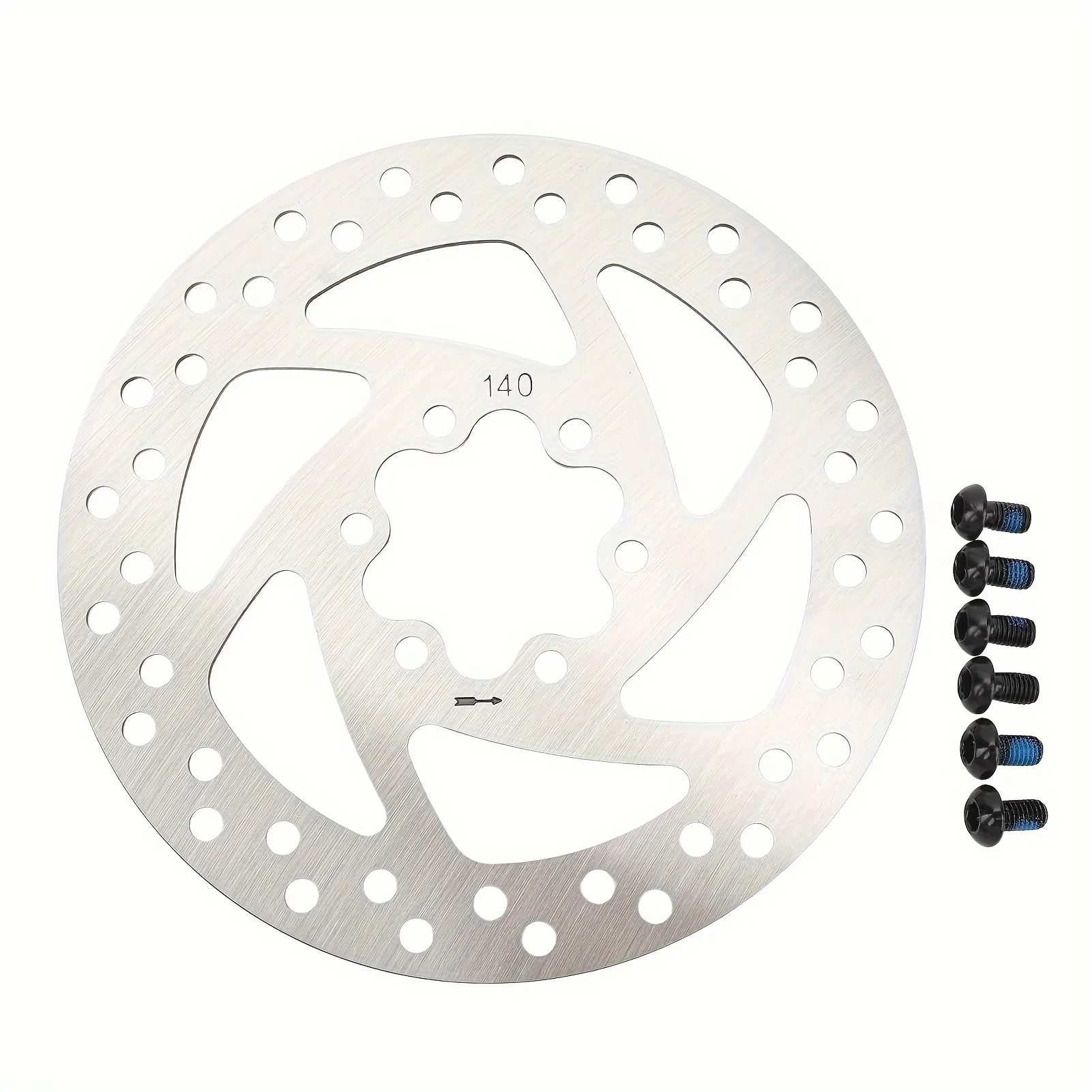 1 brake disc + 6 screws, 140mm stainless steel disc brake disc compatible with Ninebot F20 F30 F40 KUGOO M4 Speedway 4 10X