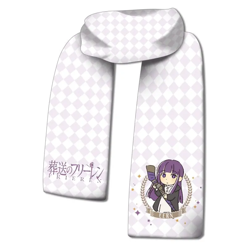 New Frieren: Beyond Journey's End أنيمي الكرتون نمط مطبوعة وشاح دافئ لطيف للفتيات الباردة واقية الرقبة دفئا هدية المهرجان #5