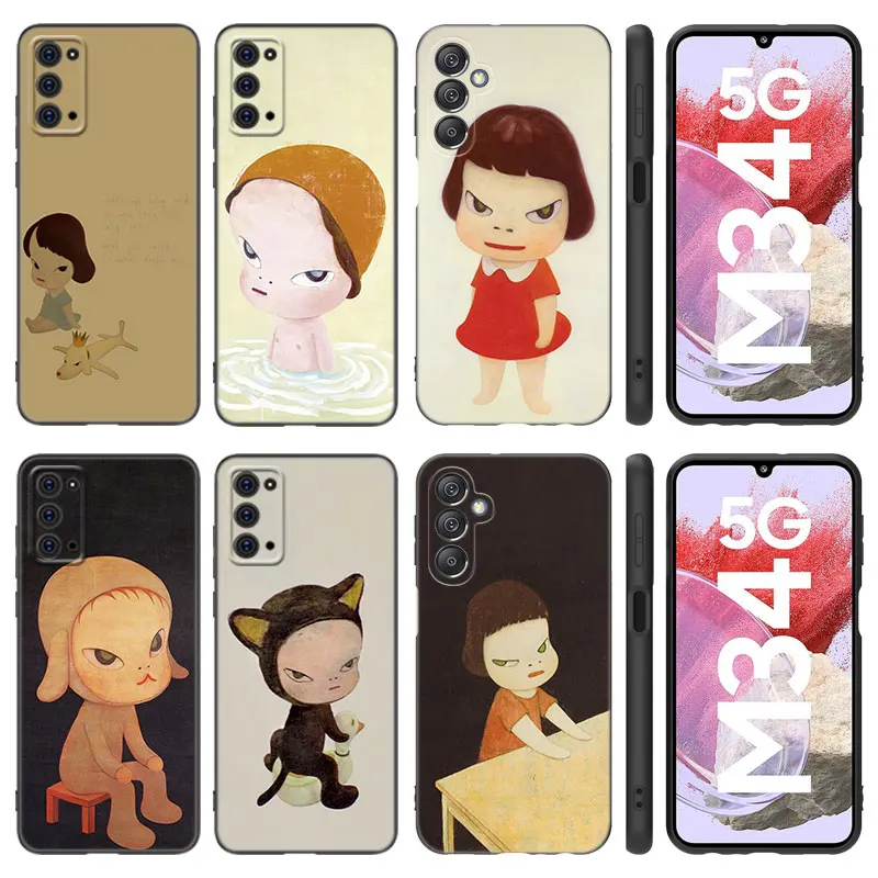 Yoshitomo Nara artnet Art Case For Samsung M30 M31 S Note 10 Lite 20 Ultra M04 M13 M32 4G M42 M52 M53 M54 5G M11 M12 M21 M22 M51