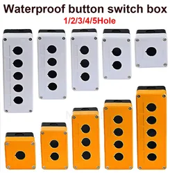 Waterproof button box switch control box 12345 hole industrial switch indicator box 22mm