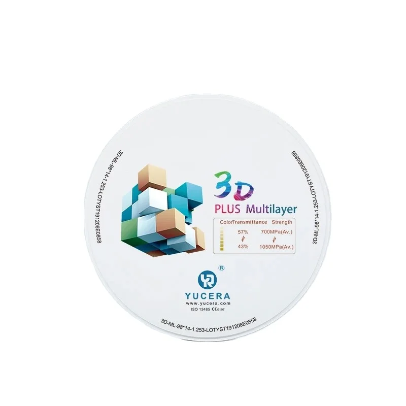 Yucera 3D Pro Multilayer Open System Pre-shaded  Zirconia Blocks CADCAM  Ceramic Block for Lab