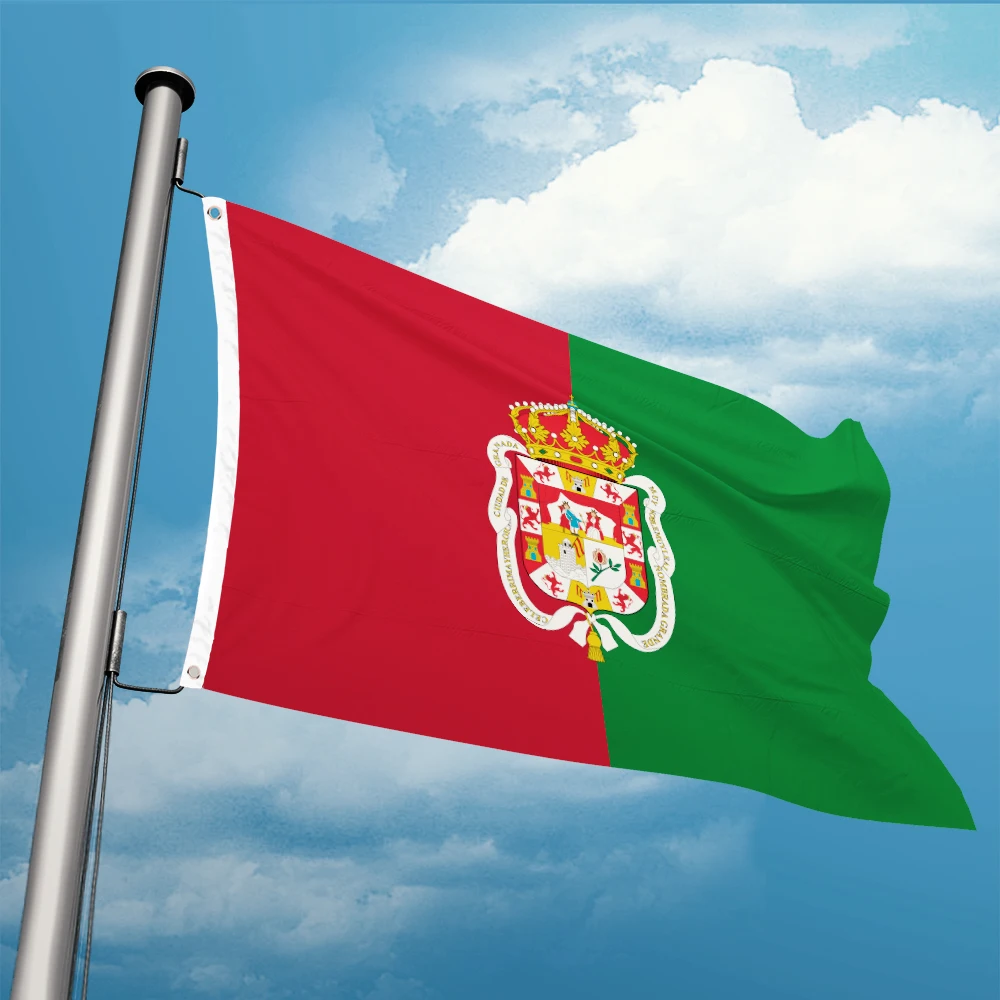 

Флаг Испании флаг Гранады 3 фута x 5 футов баннер из полиэстера 90*150 см двойная строчка под заказ для улицы и помещений