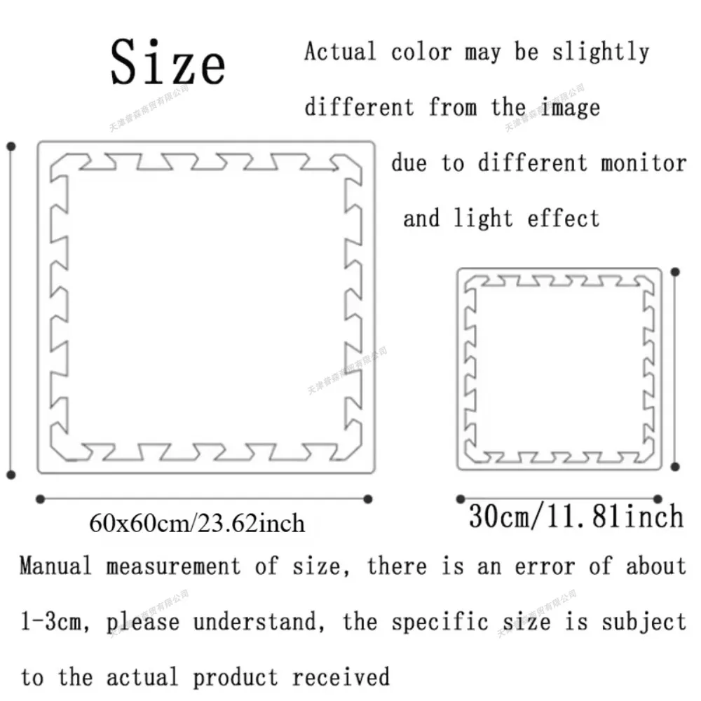 8 قطعة 60x60 سنتيمتر الطفل تلعب حصيرة سمك 2.5 سنتيمتر رغوة المتشابكة الطابق حامي حصيرة للأطفال الحضانة لينة لغز الحصير للأطفال #6