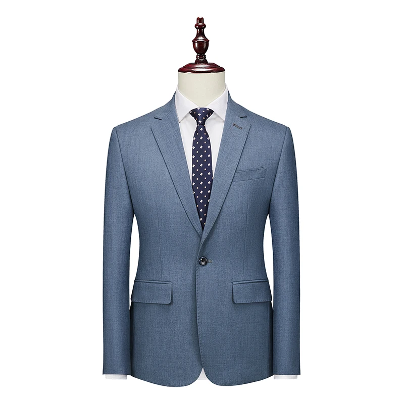 

Деловой повседневный однотонный простой мужской пиджак высокого качества, приталенный свадебный пиджак, мужская одежда больших размеров 6XL