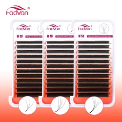 FADVAN 3D/4D/5D W Shape Eyelash Extension Novelty Hybrid Volume Make-up Lashes Professional Gradient Soft Light Eyelashes