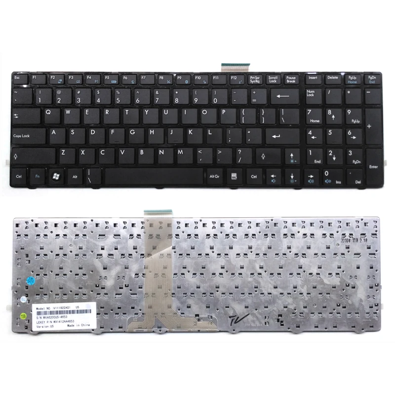 New Laptop Keyboard for MSI A6203 A6203-097US A6300 A6500 A6500-010US A7200 A7200-018US A7200-027US Series