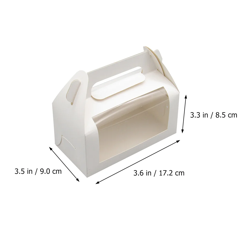 

10 pcs Cake Portable Toast Bread Wrapping Boxes Transparent Window Baking Food Packaging Box Dessert Boxes Party Supplies